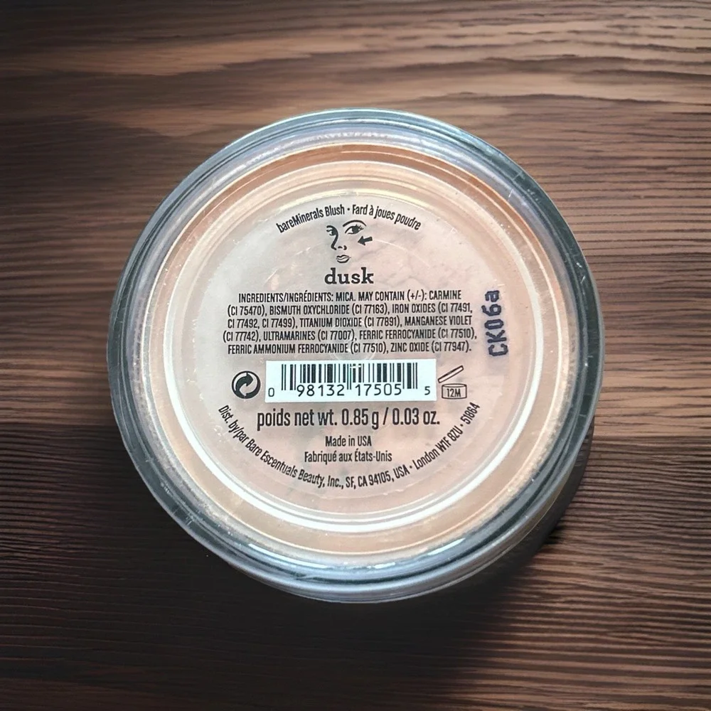 bareMinerals DUSK Loose Powder Blush .85g NEW/SEALED USA